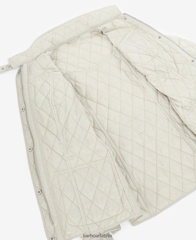 Barbour sievietes starptautiskā stepēta jaka P8J88A1510 apģērbs pusnakts zaļš