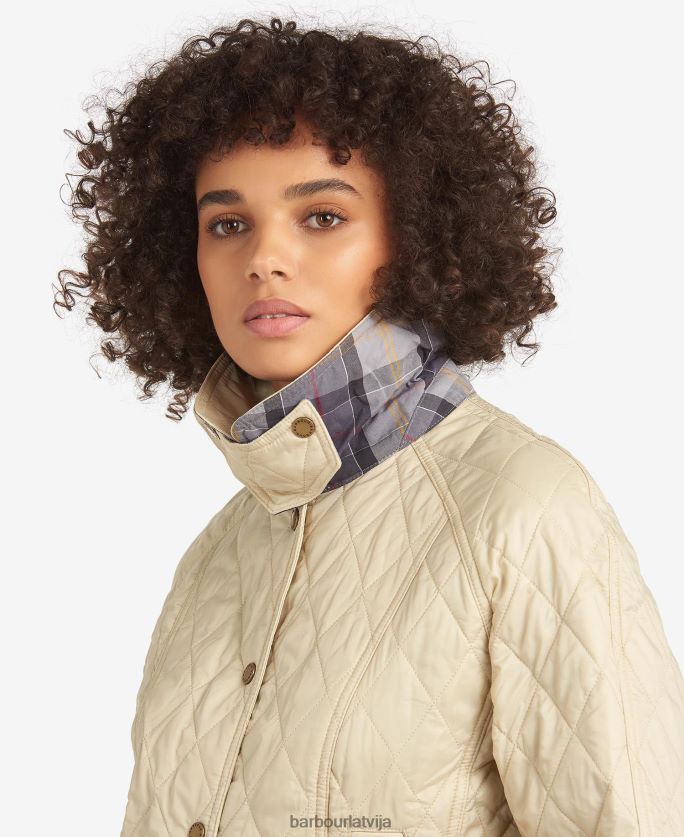 Barbour sievietes vasaras beadnell stepēta jaka P8J88A1497 apģērbs pērle