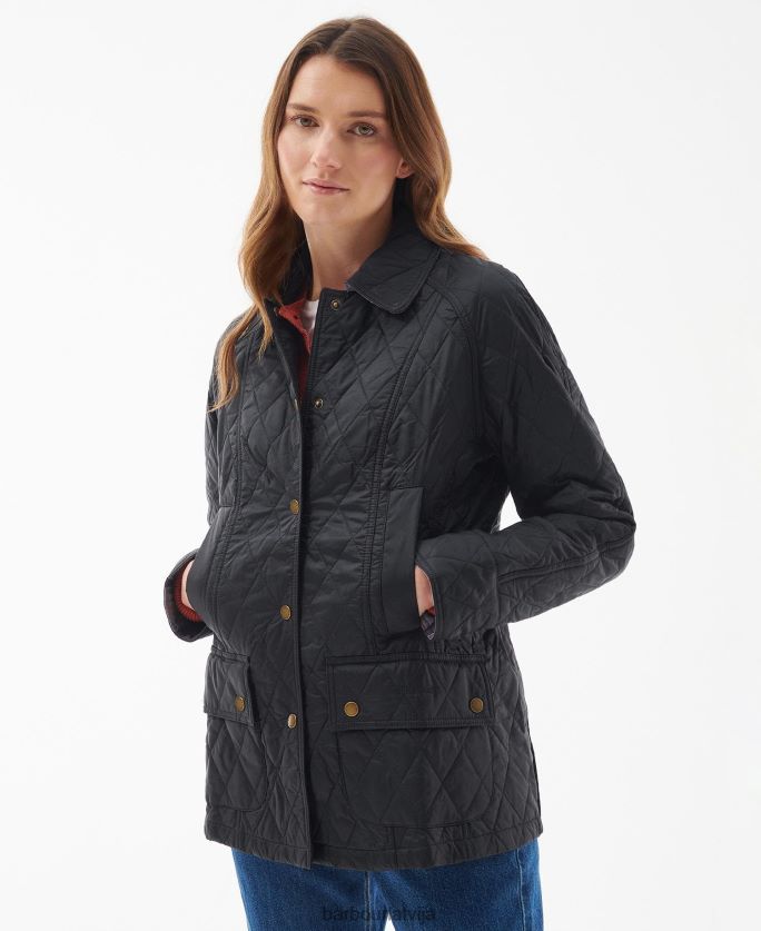 Barbour sievietes vasaras beadnell stepēta jaka P8J88A1504 apģērbs pērle