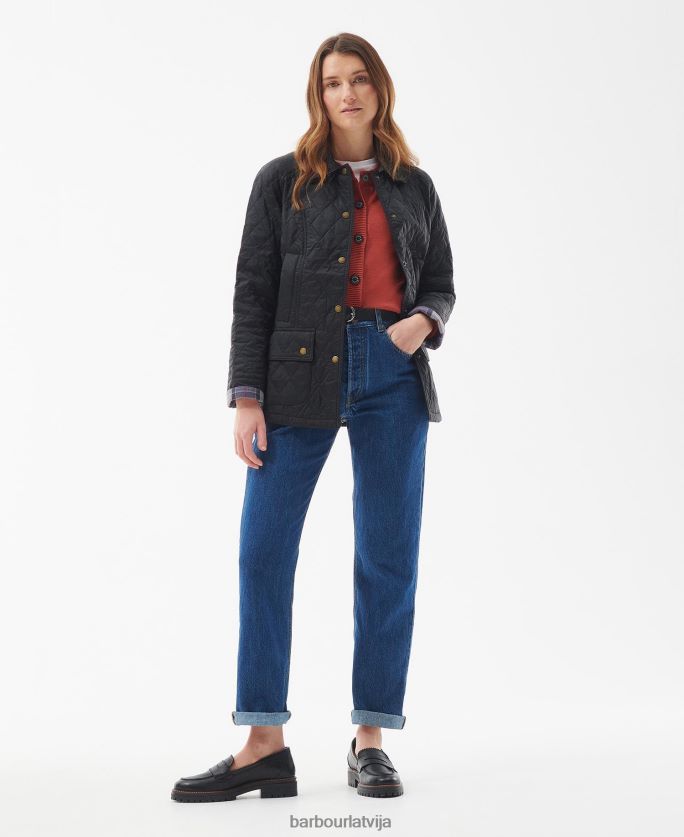 Barbour sievietes vasaras beadnell stepēta jaka P8J88A1504 apģērbs pērle