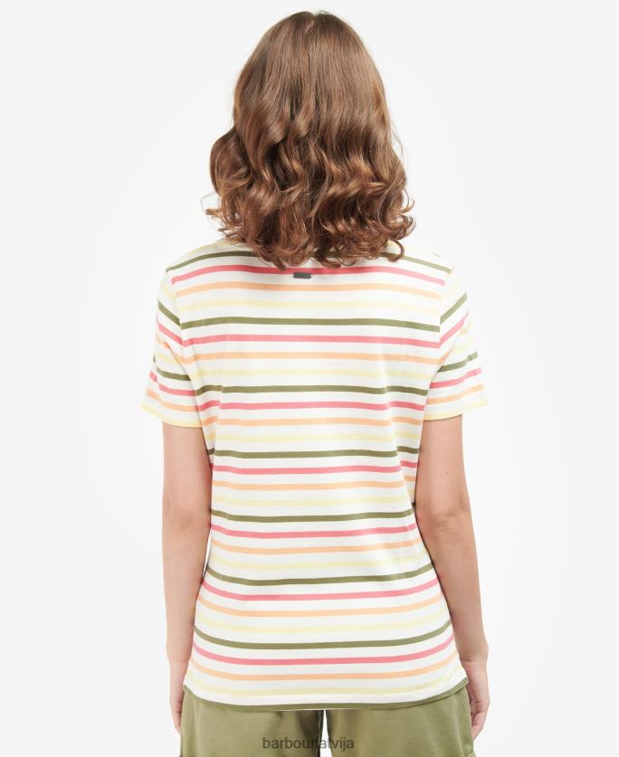 Barbour sievietes Bredley tops ar īsām piedurknēm P8J88A1755 apģērbs flotes multistripe