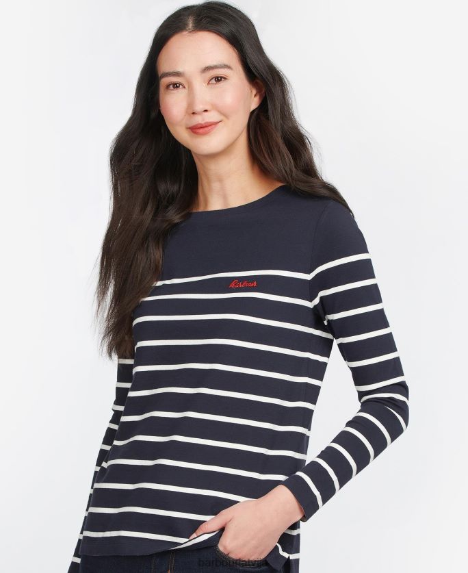 Barbour sievietes Bredlija tops P8J88A1676 apģērbs mākonis/jūras flote