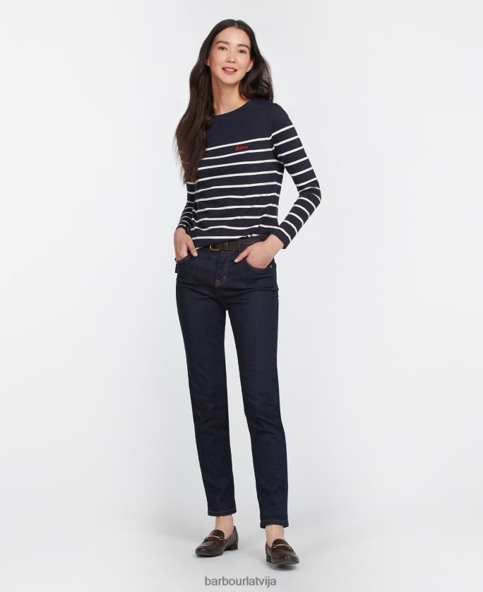 Barbour sievietes Bredlija tops P8J88A1676 apģērbs mākonis/jūras flote
