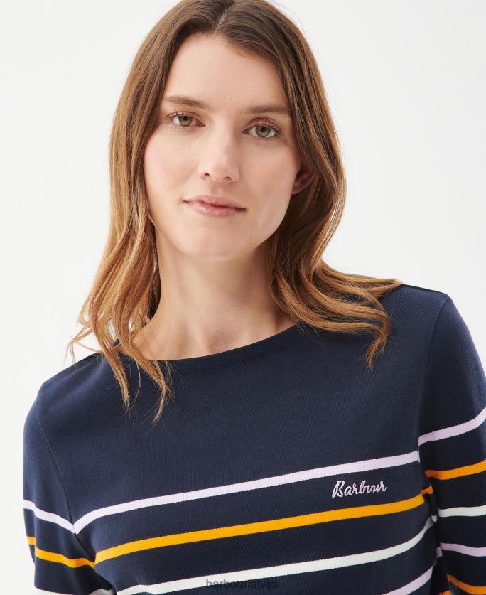 Barbour sievietes Hawkins tops P8J88A1648 apģērbs jūras josla
