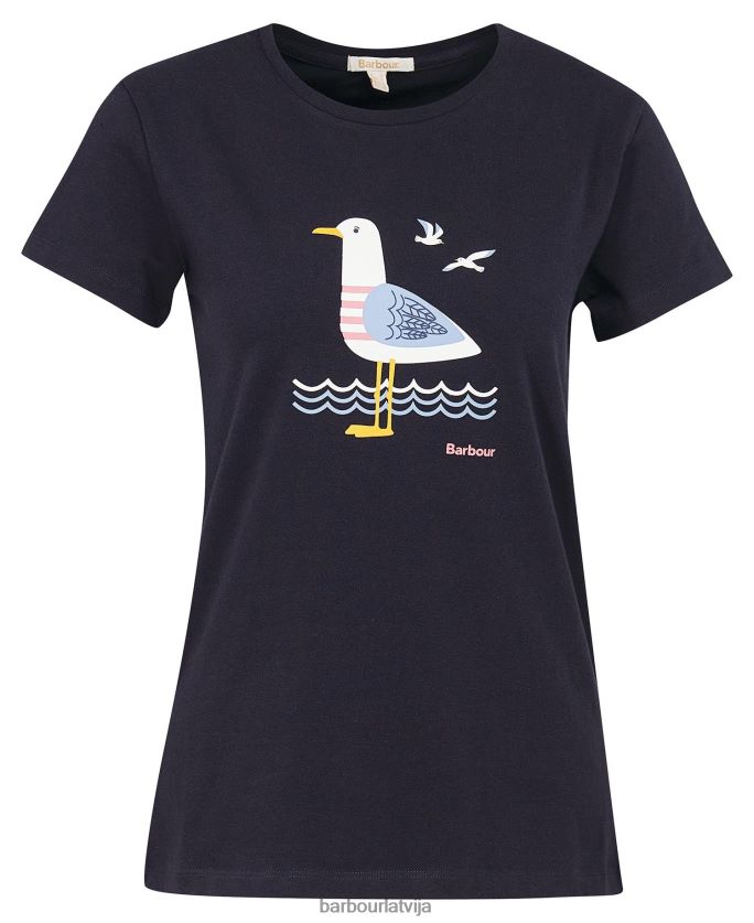 Barbour sievietes Merseyside t-krekls P8J88A1741 apģērbs klasiskā flote