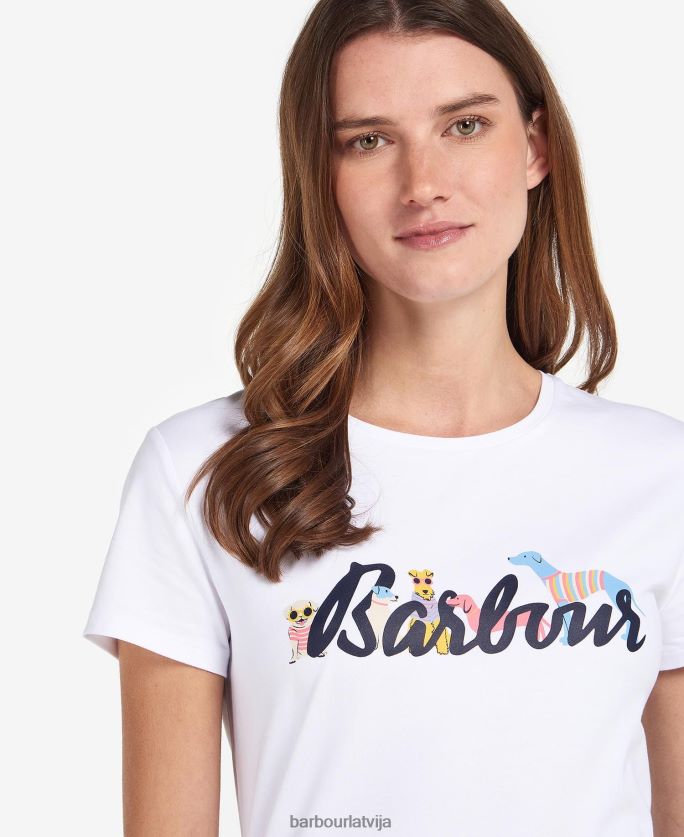 Barbour sievietes Southport T-krekls P8J88A1660 apģērbs gaiši pelēks merģelis