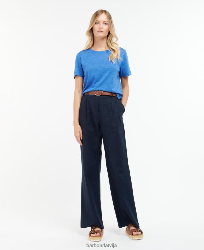 Barbour sievietes darla tops P8J88A1756 apģērbs zilā zvaniņa