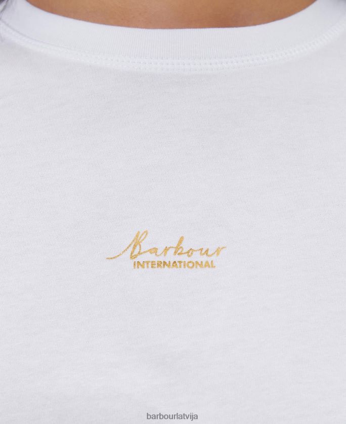 Barbour sievietes haltona t-krekls P8J88A1713 apģērbs maigi rozā