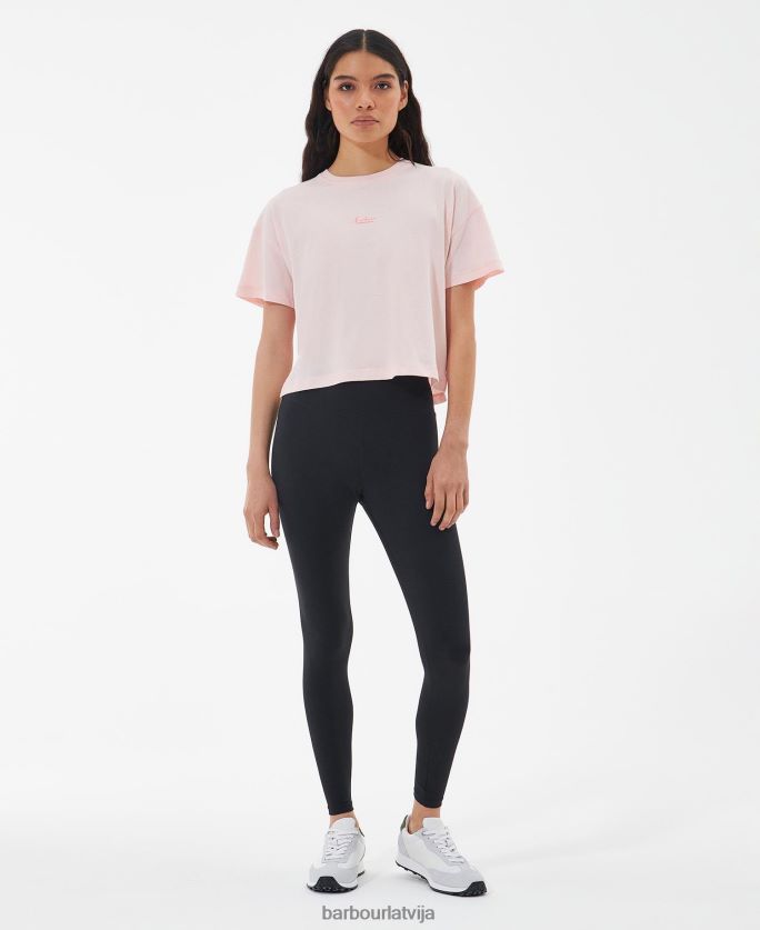 Barbour sievietes haltona t-krekls P8J88A1721 apģērbs maigi rozā