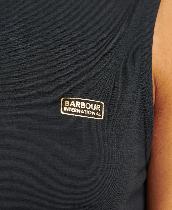Barbour sievietes kasuki pusrāvējslēdzēja augšdaļa P8J88A1672 apģērbs klasisks melns