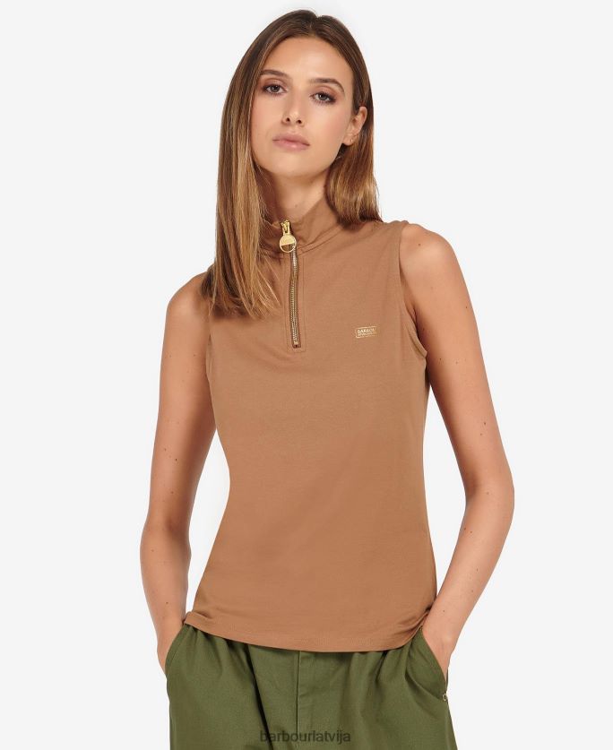 Barbour sievietes kasuki pusrāvējslēdzēja augšdaļa P8J88A1702 apģērbs klasisks melns