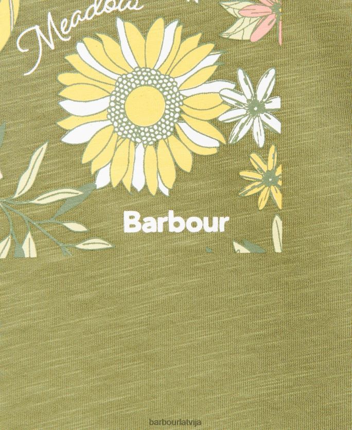 Barbour sievietes koralīnas t-krekls P8J88A1667 apģērbs paniņas