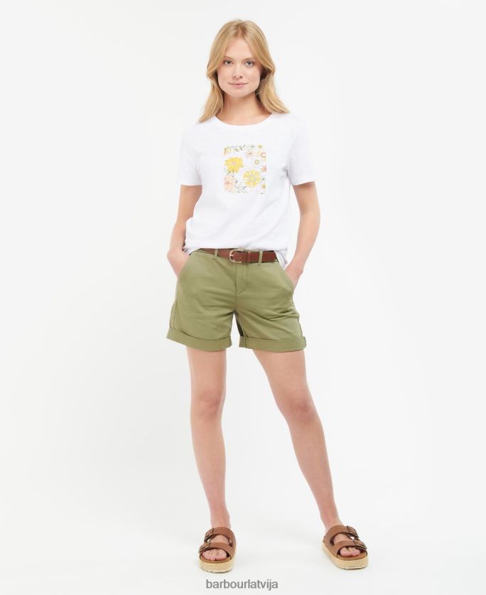 Barbour sievietes koralīnas t-krekls P8J88A1679 apģērbs paniņas