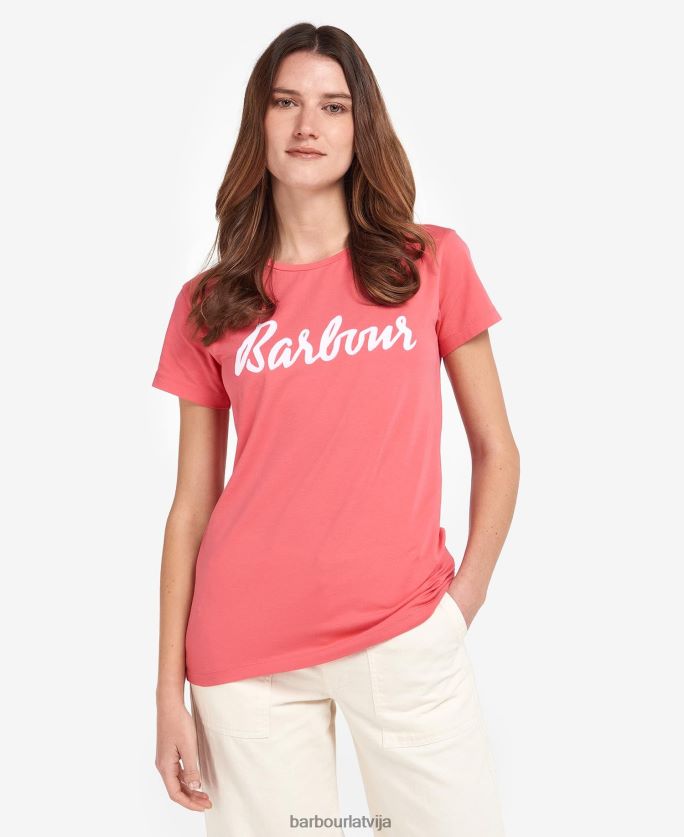 Barbour sievietes otterburn t-krekls P8J88A1670 apģērbs tumši/balts