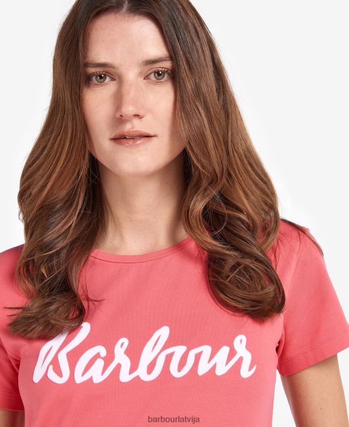 Barbour sievietes otterburn t-krekls P8J88A1670 apģērbs tumši/balts