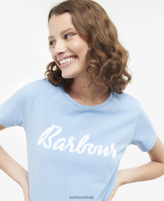 Barbour sievietes otterburn t-krekls P8J88A1688 apģērbs tumši/balts