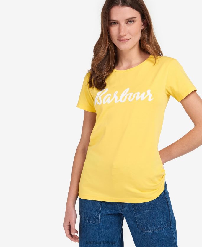 Barbour sievietes otterburn t-krekls P8J88A1696 apģērbs tumši/balts