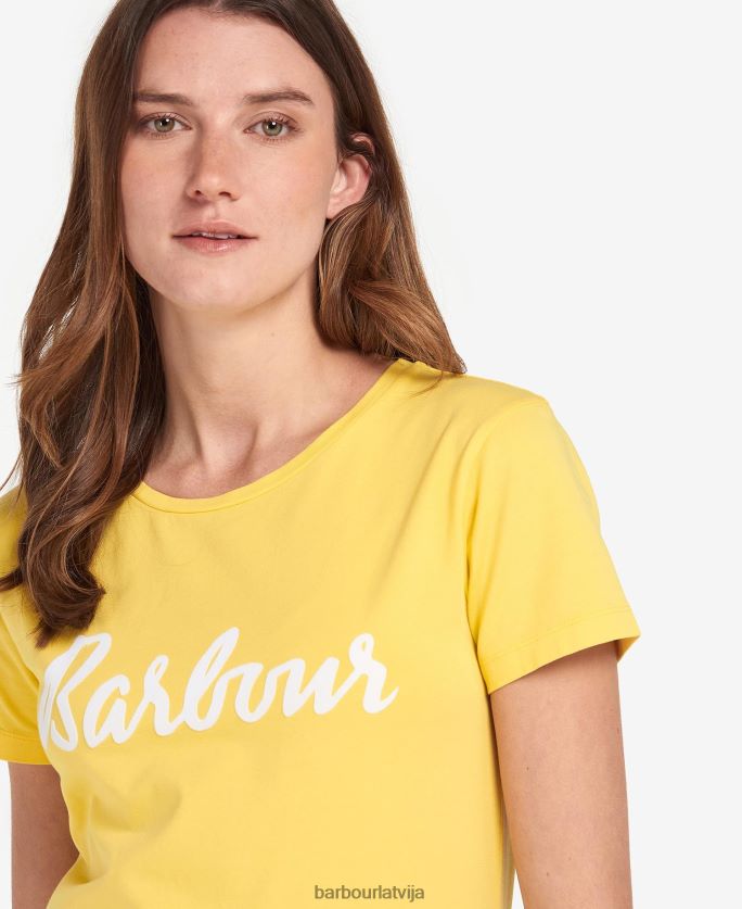 Barbour sievietes otterburn t-krekls P8J88A1696 apģērbs tumši/balts