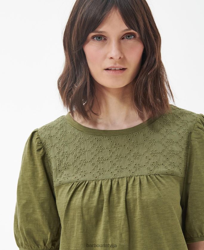 Barbour sievietes pērļu tops P8J88A1759 apģērbs olīvkoks