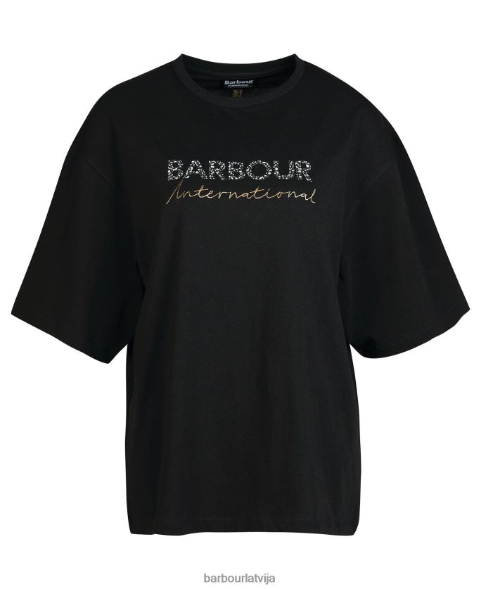 Barbour sievietes paviljona t-krekls P8J88A1720 apģērbs optika balta