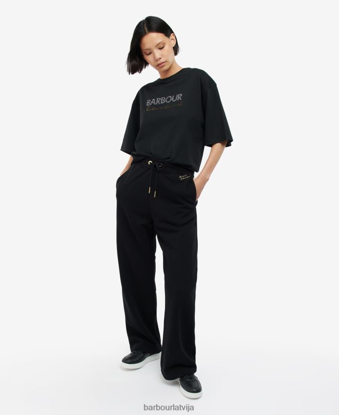 Barbour sievietes paviljona t-krekls P8J88A1720 apģērbs optika balta