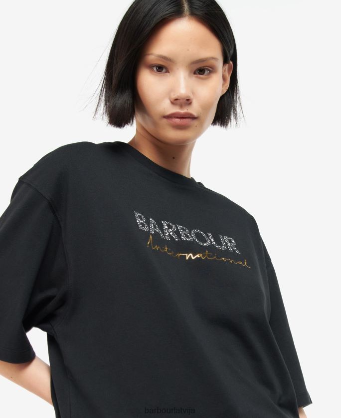 Barbour sievietes paviljona t-krekls P8J88A1720 apģērbs optika balta