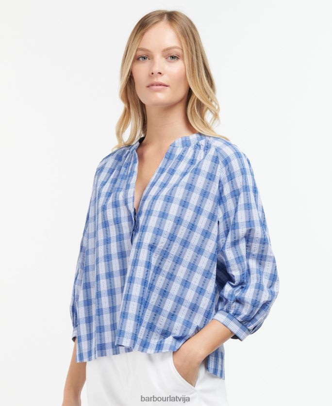 Barbour sievietes renfew top P8J88A1642 apģērbs zilā zvana pārbaude