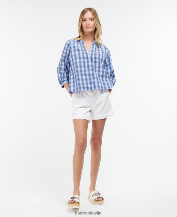 Barbour sievietes renfew top P8J88A1642 apģērbs zilā zvana pārbaude