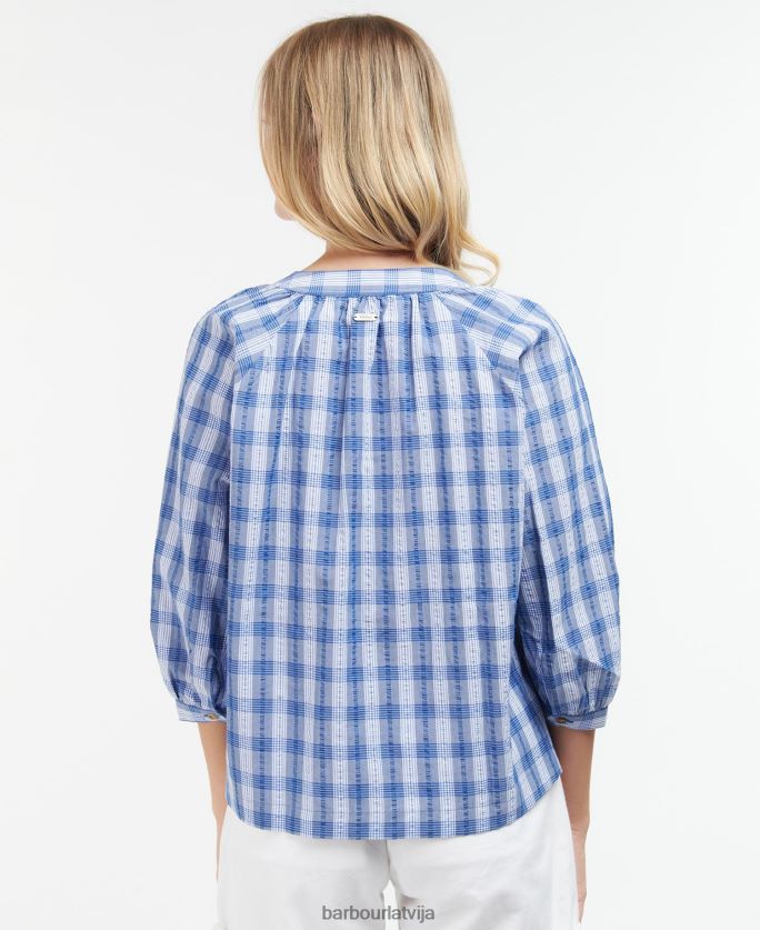 Barbour sievietes renfew top P8J88A1642 apģērbs zilā zvana pārbaude