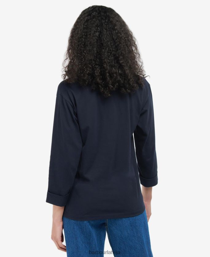 Barbour sievietes sadedzināts t-krekls P8J88A1709 apģērbs flote