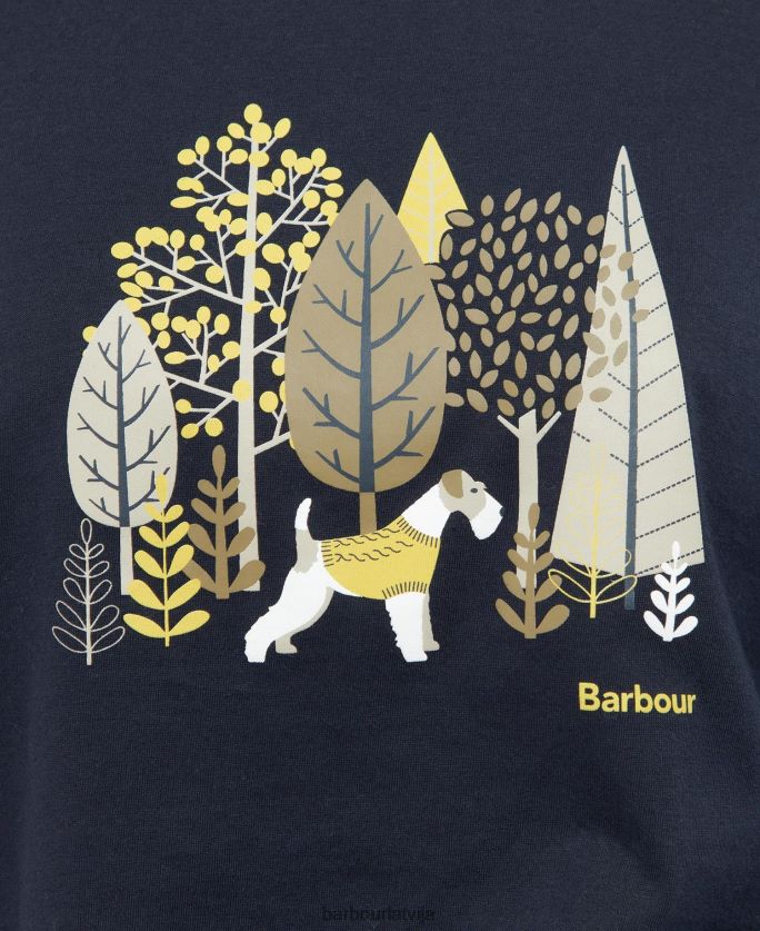 Barbour sievietes sadedzināts t-krekls P8J88A1709 apģērbs flote