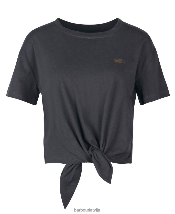 Barbour sievietes soules t-krekls P8J88A1662 apģērbs vasaras melns
