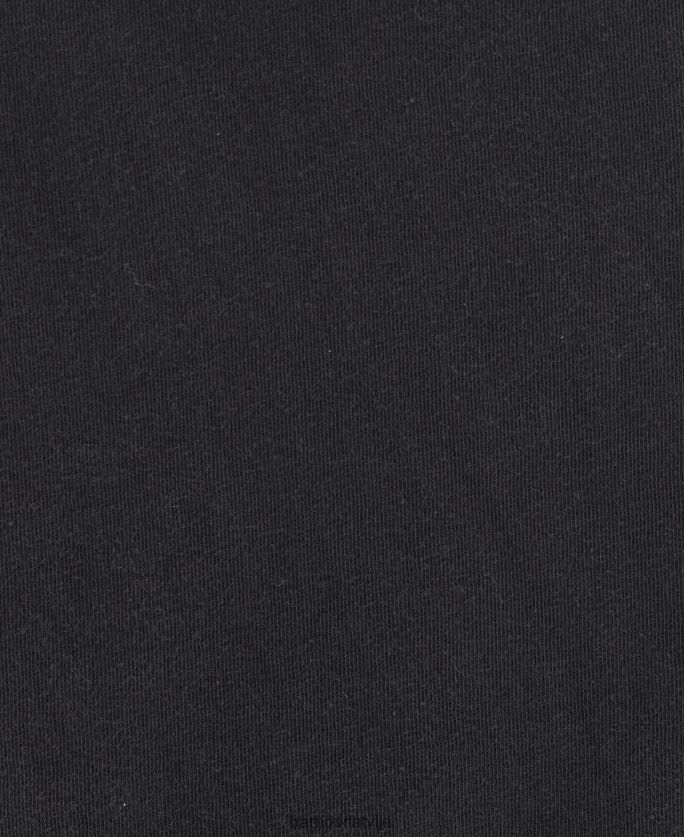 Barbour sievietes soules t-krekls P8J88A1662 apģērbs vasaras melns