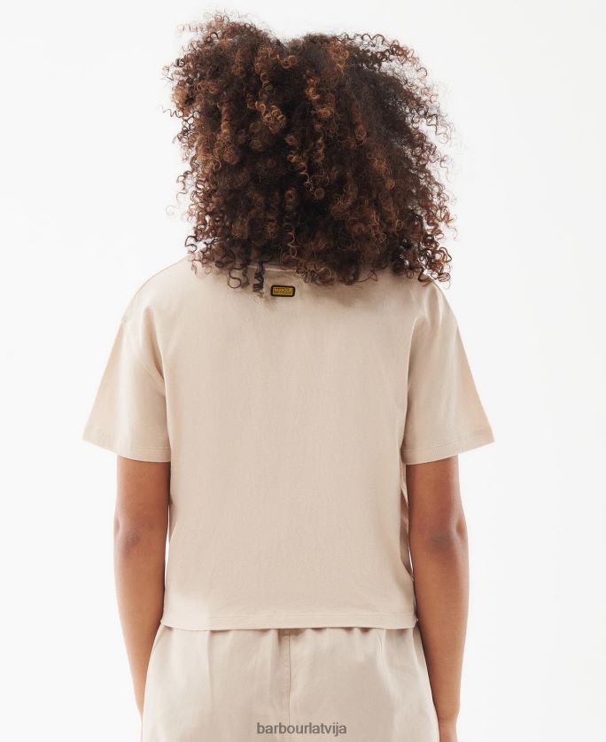 Barbour sievietes soules t-krekls P8J88A1712 apģērbs vasaras melns