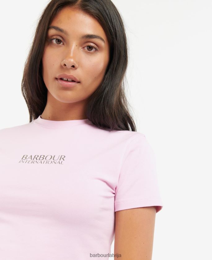 Barbour sievietes valdīšanas apgriezts t-krekls P8J88A1718 apģērbs klasisks melns