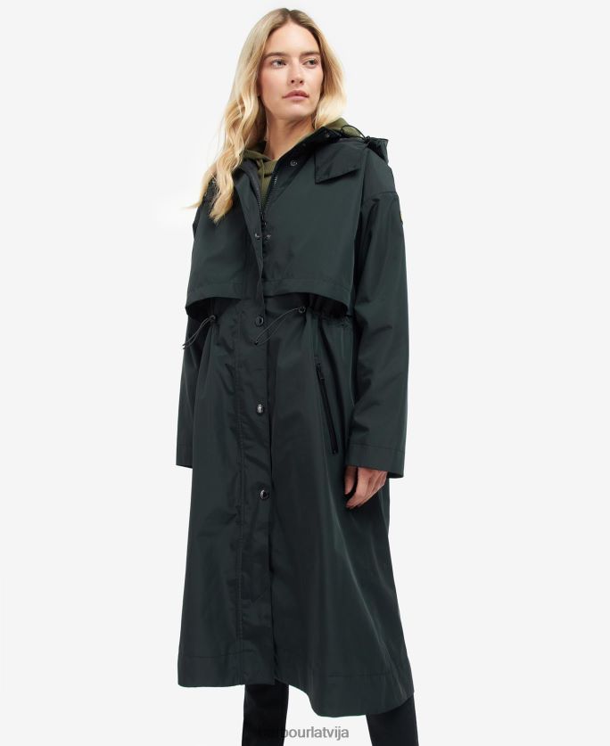Barbour sievietes Crossfields ūdensizturīgs uzrakts P8J88A1532 apģērbs palmu zaļš