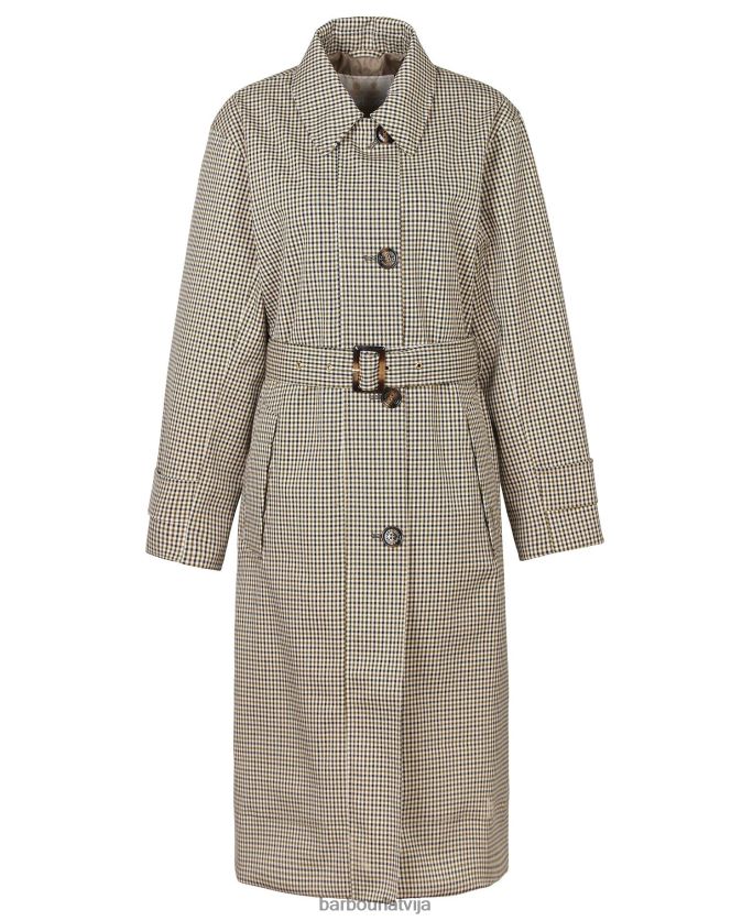 Barbour sievietes somerland check trencis P8J88A1525 apģērbs papele zaļš mikročeks