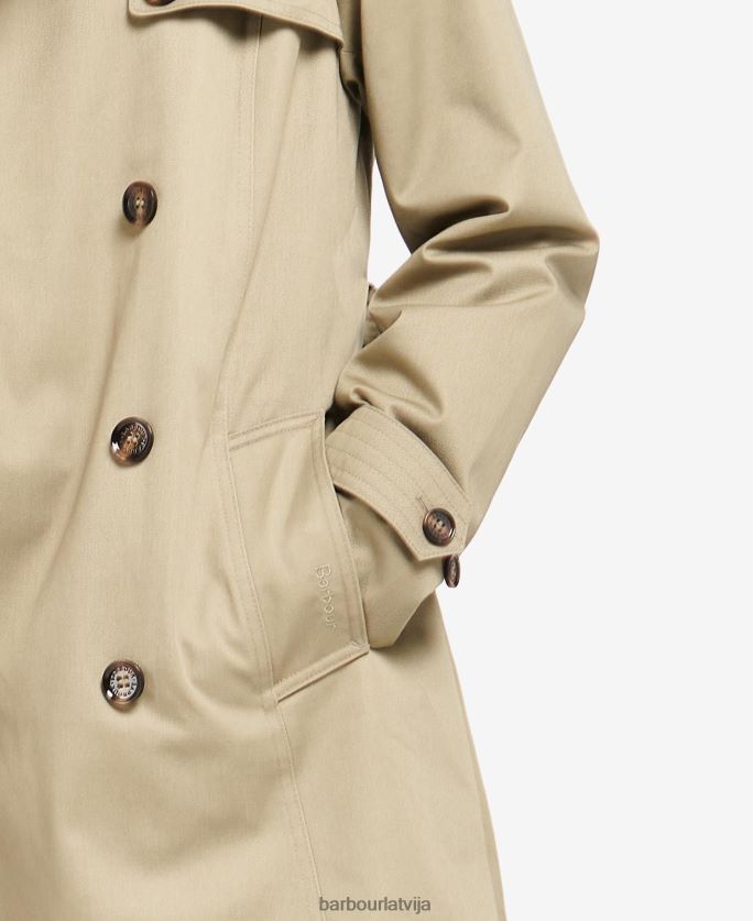Barbour sievietes īss greta dušas mētelis P8J88A1526 apģērbs tumša flote/senā papele