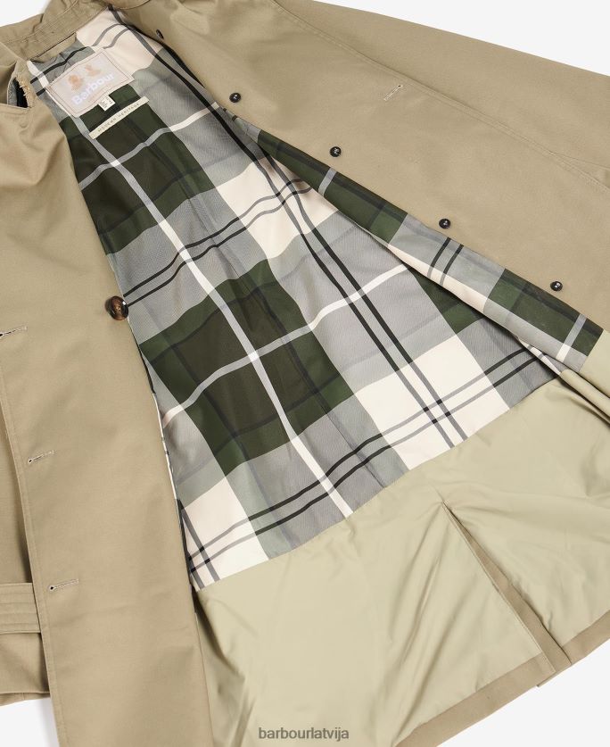 Barbour sievietes īss greta dušas mētelis P8J88A1526 apģērbs tumša flote/senā papele