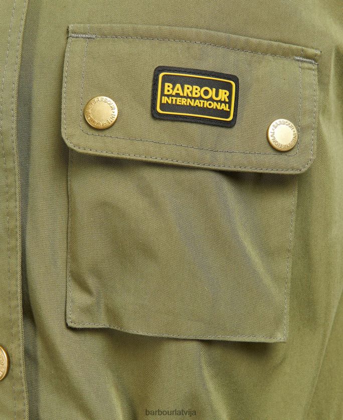 Barbour sievietes thruxton ūdensizturīgs uzrakts P8J88A1536 apģērbs pusnakts zaļš