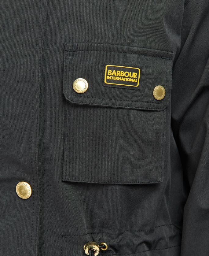 Barbour sievietes thruxton ūdensizturīgs uzrakts P8J88A1537 apģērbs pusnakts zaļš