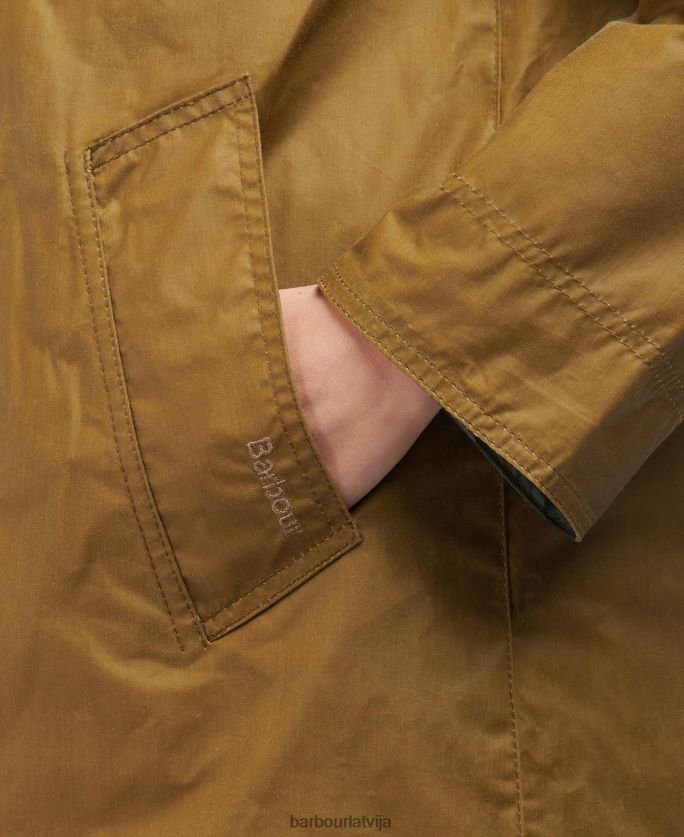 Barbour sievietes brora vaska jaka P8J88A1391 apģērbs smiltis/senā papele