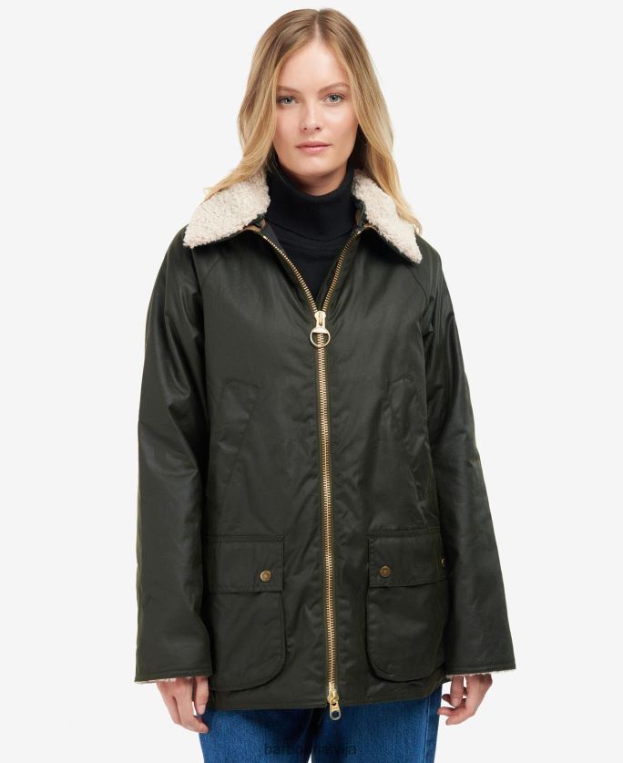 Barbour sievietes carloway vaska jaka P8J88A1390 apģērbs paparde/klasiskais tartāns