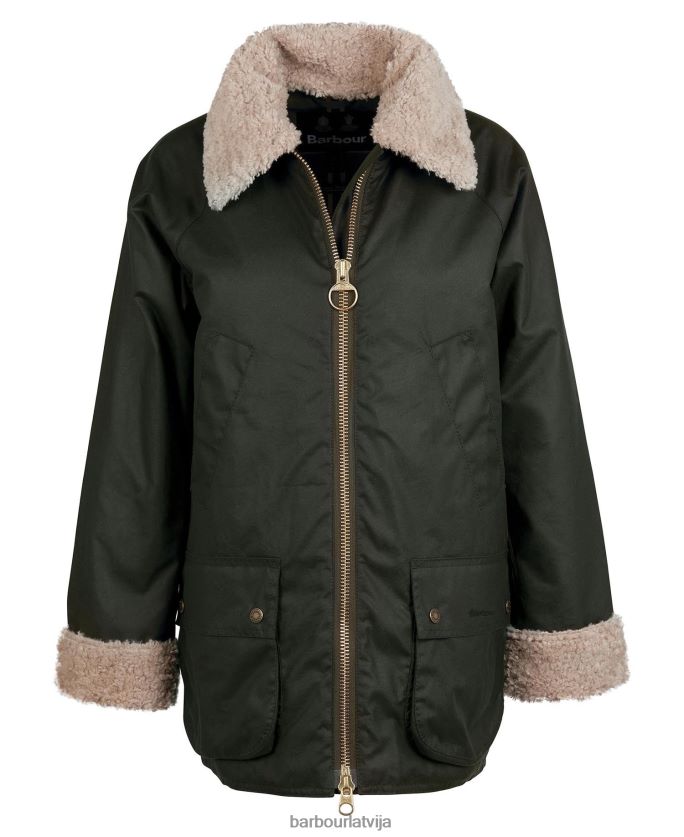 Barbour sievietes carloway vaska jaka P8J88A1390 apģērbs paparde/klasiskais tartāns