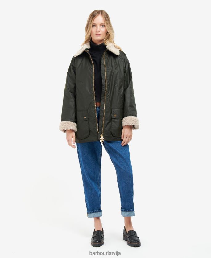 Barbour sievietes carloway vaska jaka P8J88A1390 apģērbs paparde/klasiskais tartāns