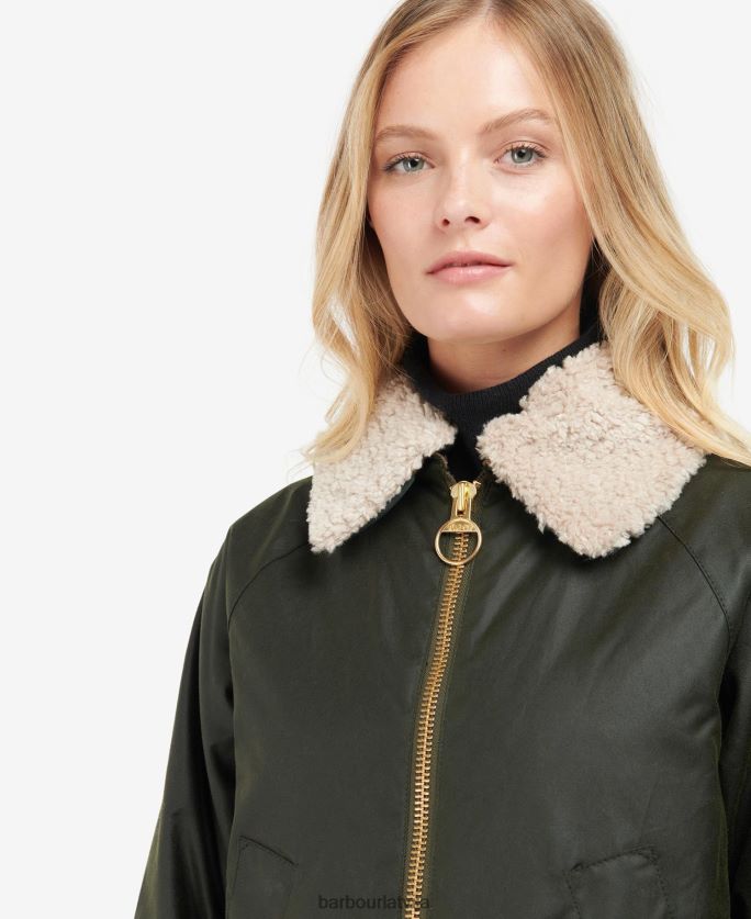 Barbour sievietes carloway vaska jaka P8J88A1390 apģērbs paparde/klasiskais tartāns