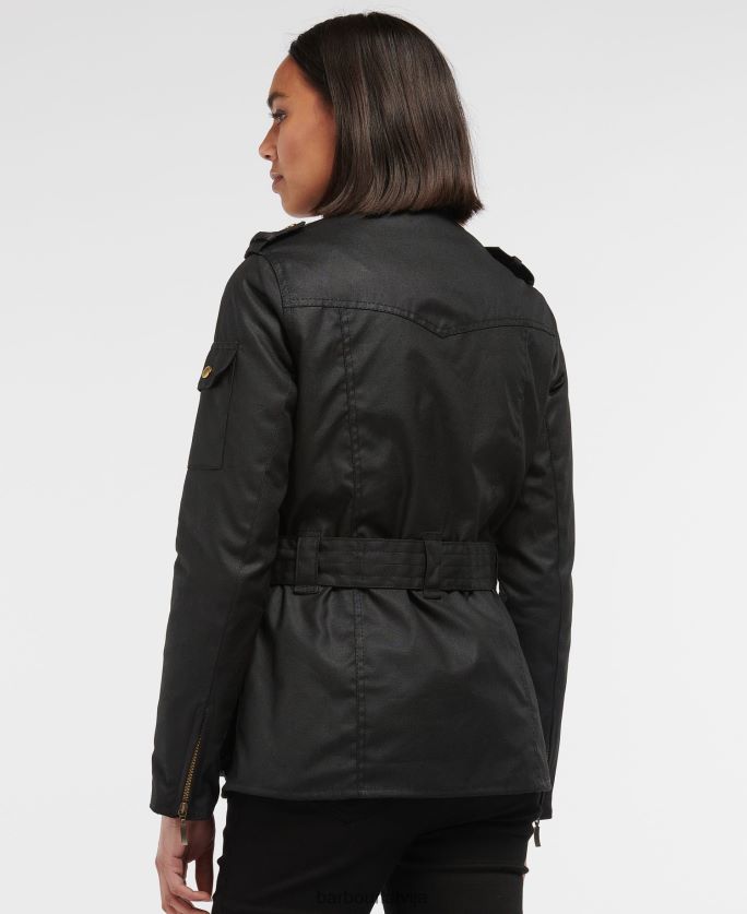 Barbour sievietes dāmu starptautiskā vaskota jaka P8J88A1380 apģērbs melns