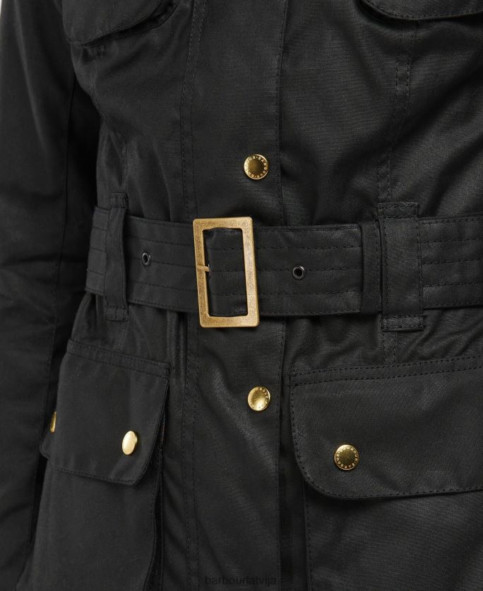 Barbour sievietes dāmu starptautiskā vaskota jaka P8J88A1380 apģērbs melns