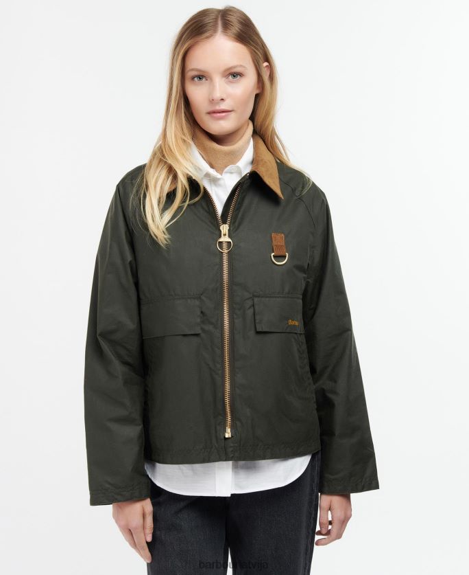 Barbour sievietes eddleston vaskota jaka P8J88A1367 apģērbs arhīvs olīvu/seno