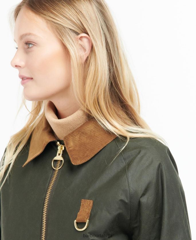 Barbour sievietes eddleston vaskota jaka P8J88A1367 apģērbs arhīvs olīvu/seno